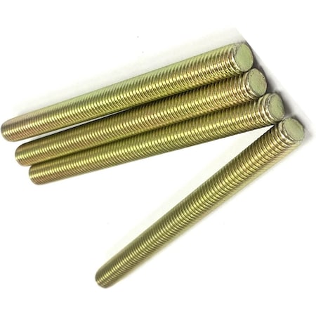 Zmg Fasteners Plus 5/16 - 24 X 12" FULLY THREADED STRAIGHT ROD SAE GR 8 J429 ZINC TRIVALENT YELLOW 2045977