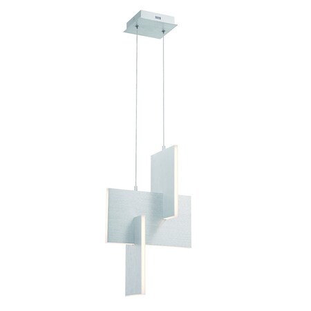 Eurofase Coburg Modern LED Indoor Pendant, 1-Light, Rectangle, Dimmable, Aluminium 37347-035