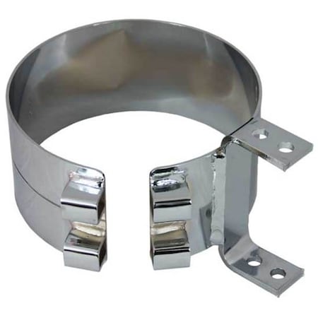 Replacement For Kenworth W900L Aerocab Year 2007 6In Plated Stainless Steel Wide Exhaust Clamp