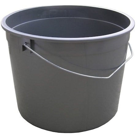 Encore Plastics 01605 Ringfree Pail, 5 qt Capacity, Plastic, Silver 1000535