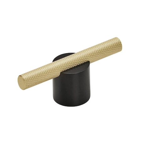 Amerock Transcendent 5/8 in 16 mm Center-to-Center Matte Black/Matte Gold Cabinet Pull BP741416MBMG