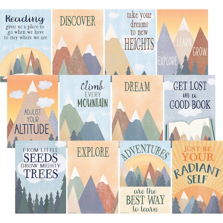 Teacher Created Resources Moving Mountains Small Posters, 12-Piece Set 9172