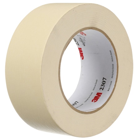 3M Masking Tape, 48 mm W x 55 m L, 5.2 mil Thick, Tan, Rubber Adhesive, 24 PK 2307