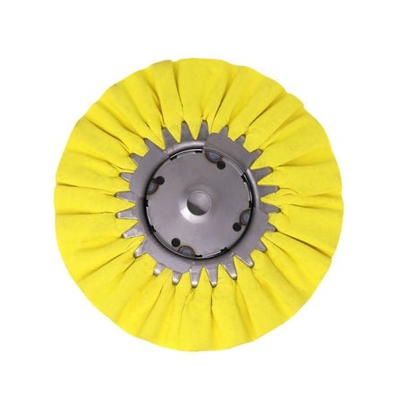 Renegade Products Usa 9 Inch, Yellow, 5/8" Center Plate Case Pack Airway Buffing Wheels, Bulk Deal, 5PK FAW958YTX5PAK