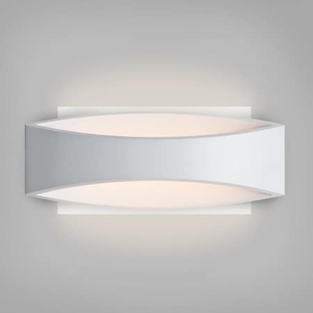 Besa Lighting Besa, Arc Wall Sconce, White/Silver, 1x12W LED ARC-LED-WH