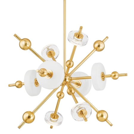Hudson Valley Lighting Maynard 8 Light Chandelier 32 In. Aged Brass 8132-AGB