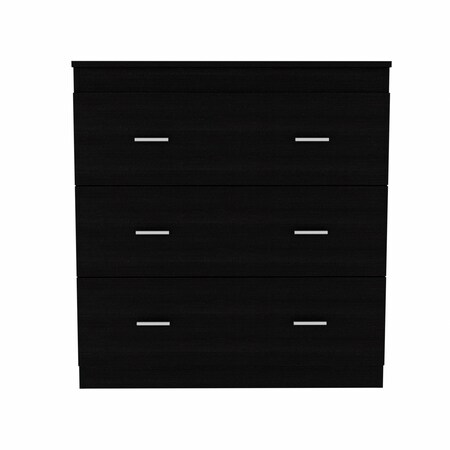 Homeroots 31" Black Three Drawer Dresser 472117