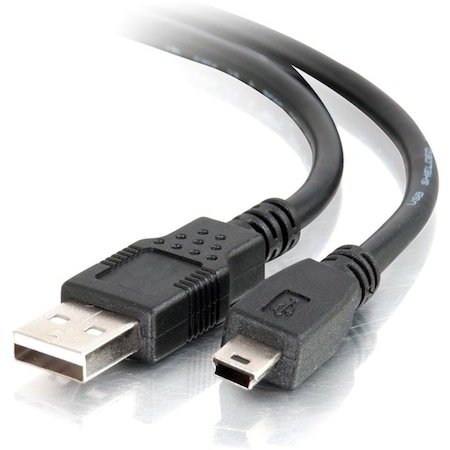 C2G 2m (6.6ft) USB 2.0 Cable - USB Cable - USB-A Male to USB Mini-B Male - Black 27005