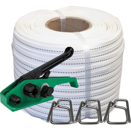 Encore Packaging Woven Cord Regular Duty Strapping Kit for 1/2", Wire Buckles WC12CC-02