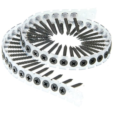 Senco 06B Series Screw, No 6 Thread, 1-1/4 in L, Bugle Head, No 2 Drive, Steel, Phosphate 06B125P