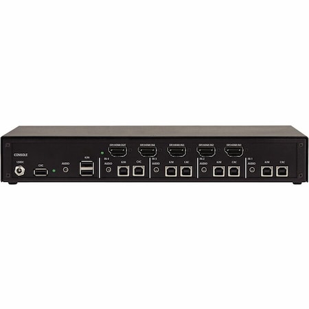 Black Box BLACK BOX KVM Switch, NIAP 4.0 Certified - 4-Port, Single-Monitor, FlexPort HDMI/DisplayPort, CAC KVS4-1004HVX