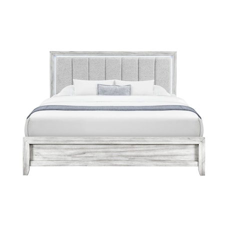 Global Furniture Usa Contemporary Elsie Grey King Bed With Led ELSIE-GREY-KB W/ LED