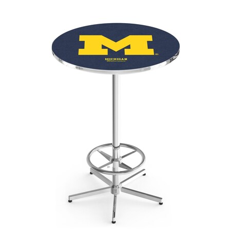 Holland Bar Stool Co 42" Chrome Michigan Pub Table, 36" dia. Top L216C4236MichUn