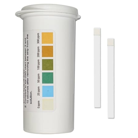 Bartovation Mid-Level Chlorine Test Strips, 0-300 ppm [Vial of 100 Plastic Strips] PCL04V100