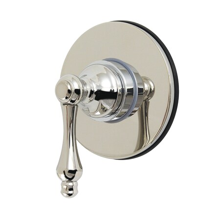 Kingston Brass Single-Handle Six-Way Diverter Valve with Round Trim Kit, Polished Nickel KS4036AL