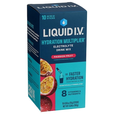 Liquid I.V. Hydration Multiplier Passion Fruit Electrolyte Drink Mix, 5.65 Ounce LVM1003