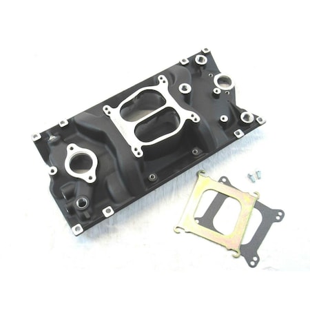 Bous Performance SBC 350 Holeshot Vortec Intake Manifold, Black E42421BK