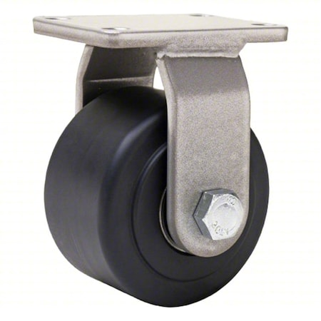 Hamilton Plate Caster, Rigid, Nylon, 4 11/16"H R-EN-35NYB