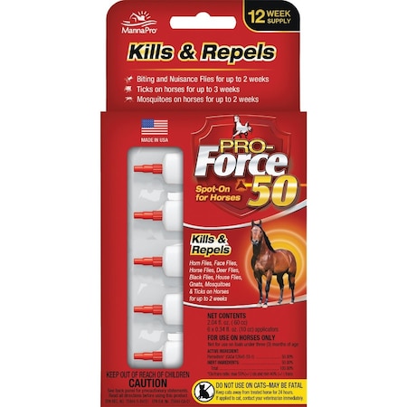 Manna Pro Pro Force 50 Spot-On Fly Killer/Repeller, 6PK 1030517