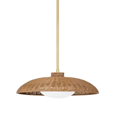 Hudson Valley Lighting Delano 1 Light Pendant 22.5 In. Vintage Gold Leaf 1923-VGL