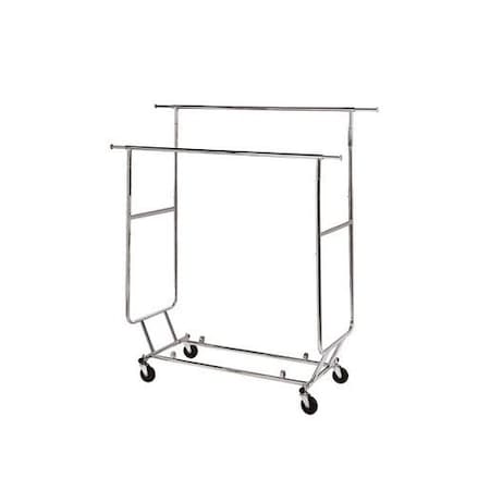 Store Supply Warehouse Chrome Double-Rail Collapsible Salesman Rack 60127