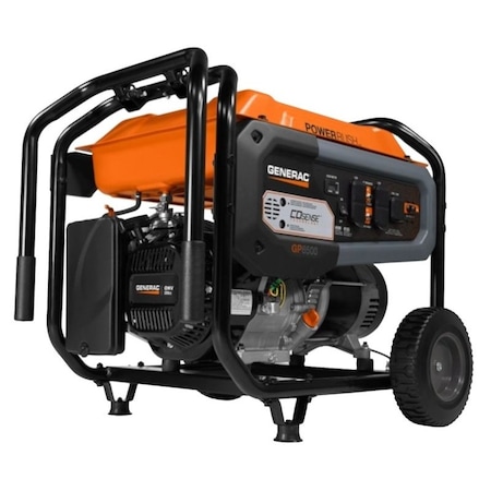 Generac GP Portable Generator, 54.2/27.1 A, 120/240 V, Gasoline, 6.9 gal Tank 7683