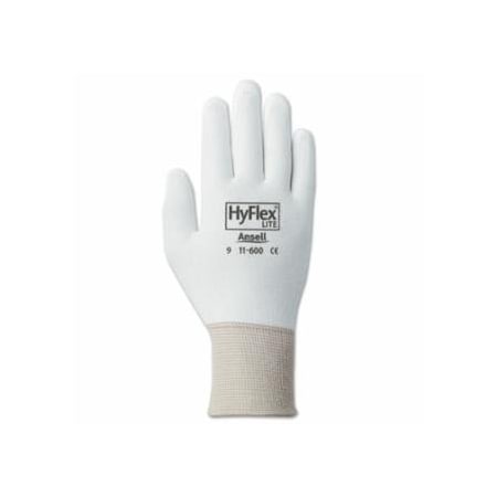 Hyflex 11-600 Palm-Coated Gloves, Size 9, White, 12PK 012-11-600-9-WH