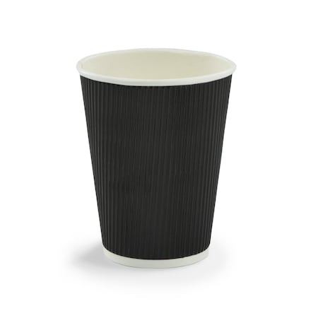 Rdi Ripple Cup Generic Black Wrapped 12oz 900cs, 900PK CP-RIP-BLK-12