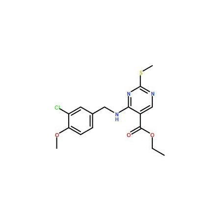 Ak Scientific Ethyl 4-((3-chloro-4-methoxybenzyl)amino)-2-(methylthio)pyrimidine-5-carboxylate (1g), CAS 330785-8 3646AH-1g