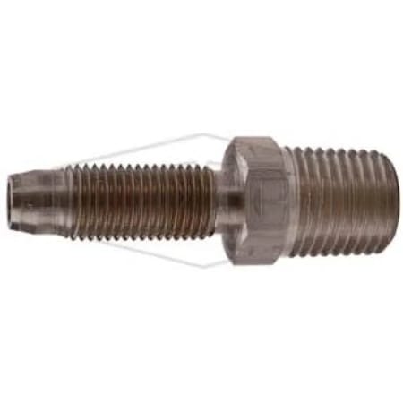 Dixon Reusable Stem Fitting, 1/2 in Nominal, Hose ID x MNPTF End Style, 303 Stainless Steel 1820808SS