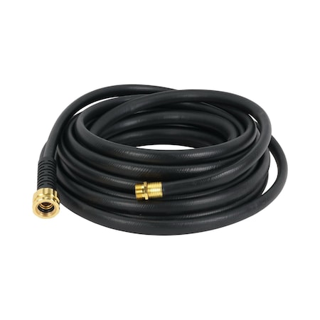 Zoro Select 5/8 in ID x 50 ft L MAXLite Water Hose, Rubber Tube, Black, Aluminum x Aluminum Fitting ELSGC58050