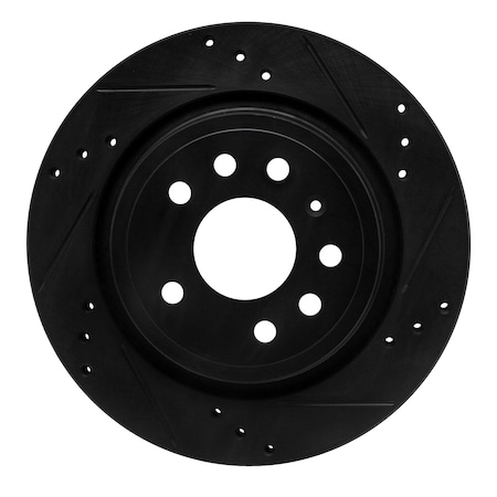 Dynamic Friction Co DFC Brake Rotor - Drilled and Slotted - Black 633-65018R