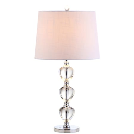 Jonathan Y Cole 27" Crystal LED Table Lamp, Clear/Chrome JYL2042A