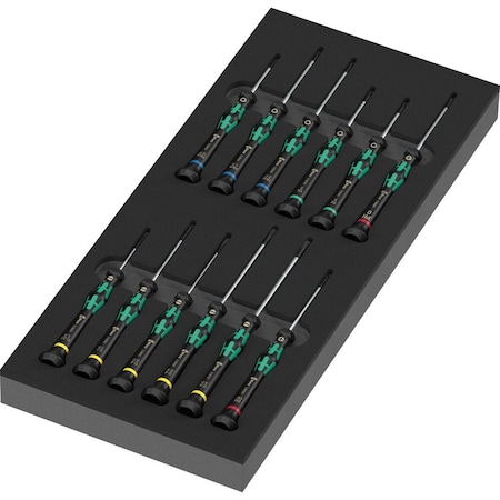 Wera 9716 Foam insert Kraftform Micro screwdriver set 2, 13 pieces 5150107001
