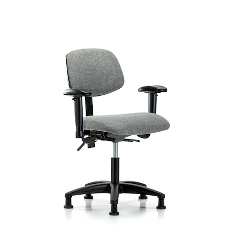 Blue Ridge Ergonomics Desk Chair Desk Chair, Fabric, AA Glides, Gry, Adjustable Arms, 19" to 24" Height, Fabric, Grey BR-FDHCH-RG-T0-A1-RG-F44