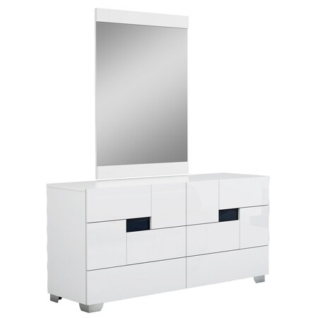 Homeroots 30" Superb White High Gloss Dresser 329640