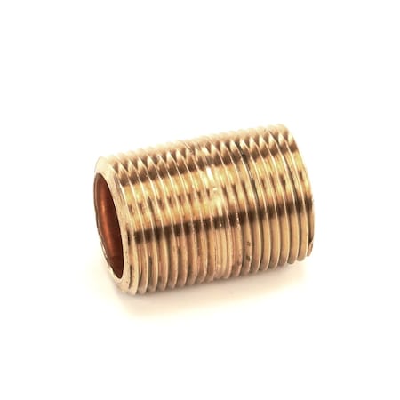 Hobart Pipe Nipple, 3/4in x 1 3/8in, Brass FP-041-50