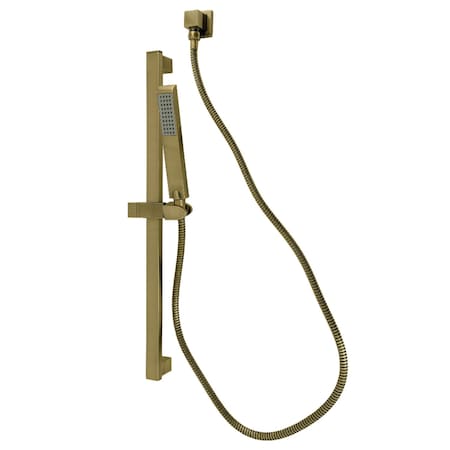 Kingston Brass Shower System with Slide Bar and Hand Shower, Antique Brass KXK2543