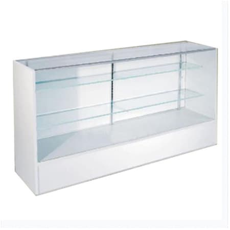 Amko 72 in. Full Vision Showcase, White SC6W