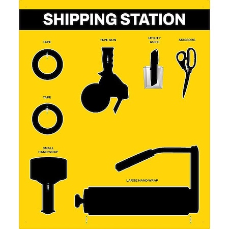 Visual Workplace Shipping Supplies Shadow Board 30-1910-3630-S21803
