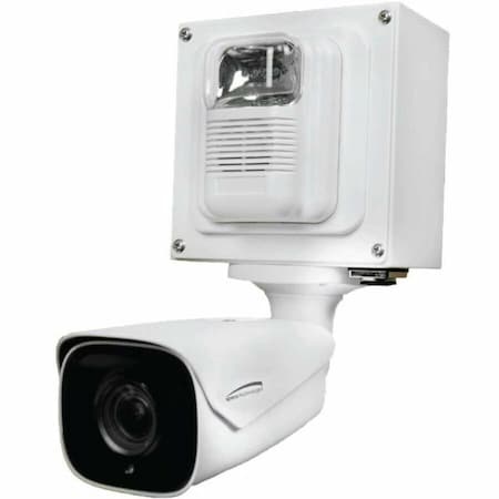Speco Technologies Indoor Digital Deterrent Box with built-in strobe, 4MP IP Bullet with Advanced AI DD1
