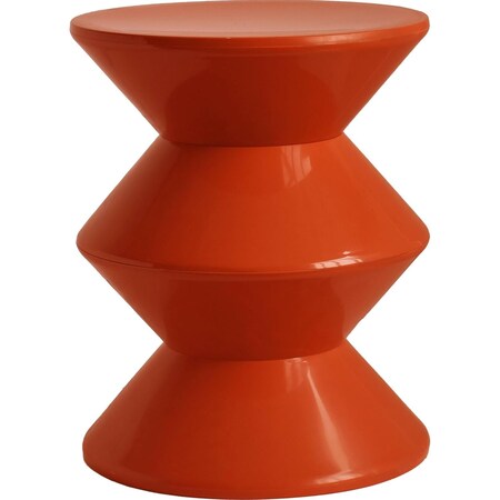 Leisuremod Aura Modern Side Table - Double Hourglass Design, ABS Plastic, Indoor/Outdoor Use AST15BR
