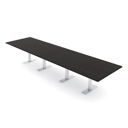 Skutchi Designs 14ft Rectangular Conference Table With Power | Harmony Series | 14 Person Meeting Room Table HAR-REC-48x168-T-U999ST19-NA