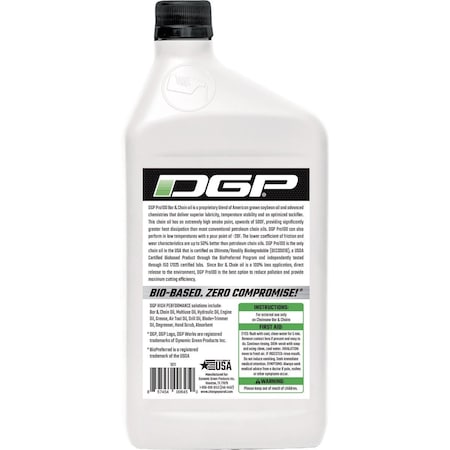Dgp 32 Oz. Bar & Chain Pro 100 Biodegradable Oil 1011
