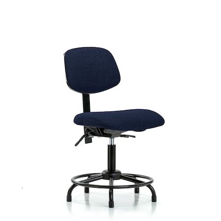 Blue Ridge Ergonomics Desk Chair Desk Chair, Fabric, RT Glides, Nav, No Arms, 19" to 24" Height, Fabric, Dark Blue BR-FDHCH-RT-T0-A0-RG-F45