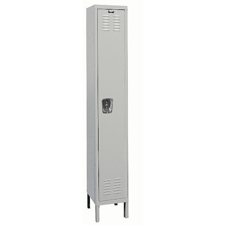 Hallowell Locker, 72 in H, 12 in w, Light Gray U1258-1A-PL