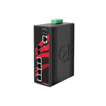 Antaira 5-Port Industrial PoE+ Managed Ethernet Switches w/4*10/100Tx (30W/Po LMP-0501-ST-S3-24-V2