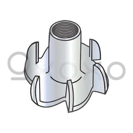 Oxoxo 1/4-20X9/16 6 Prong Tee Nut Zinc, 2000PK 444311
