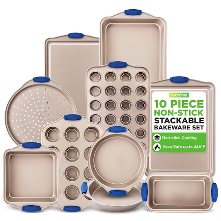 Nutrichef 10-Piece Nonstick Bakeware Set NCSBSG60
