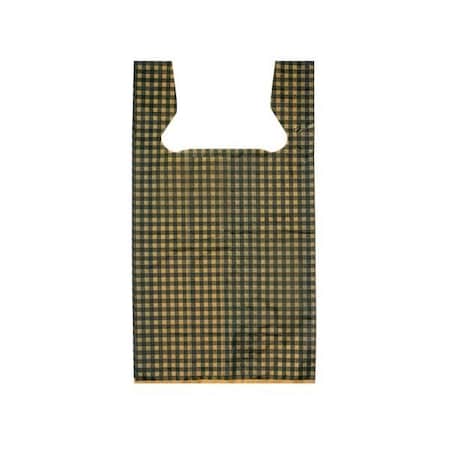 Nashville Wraps Hunter Gingham Plastic T Sacks, 11.5x6.5x22, .65 mil, 1000PK TSR1HG